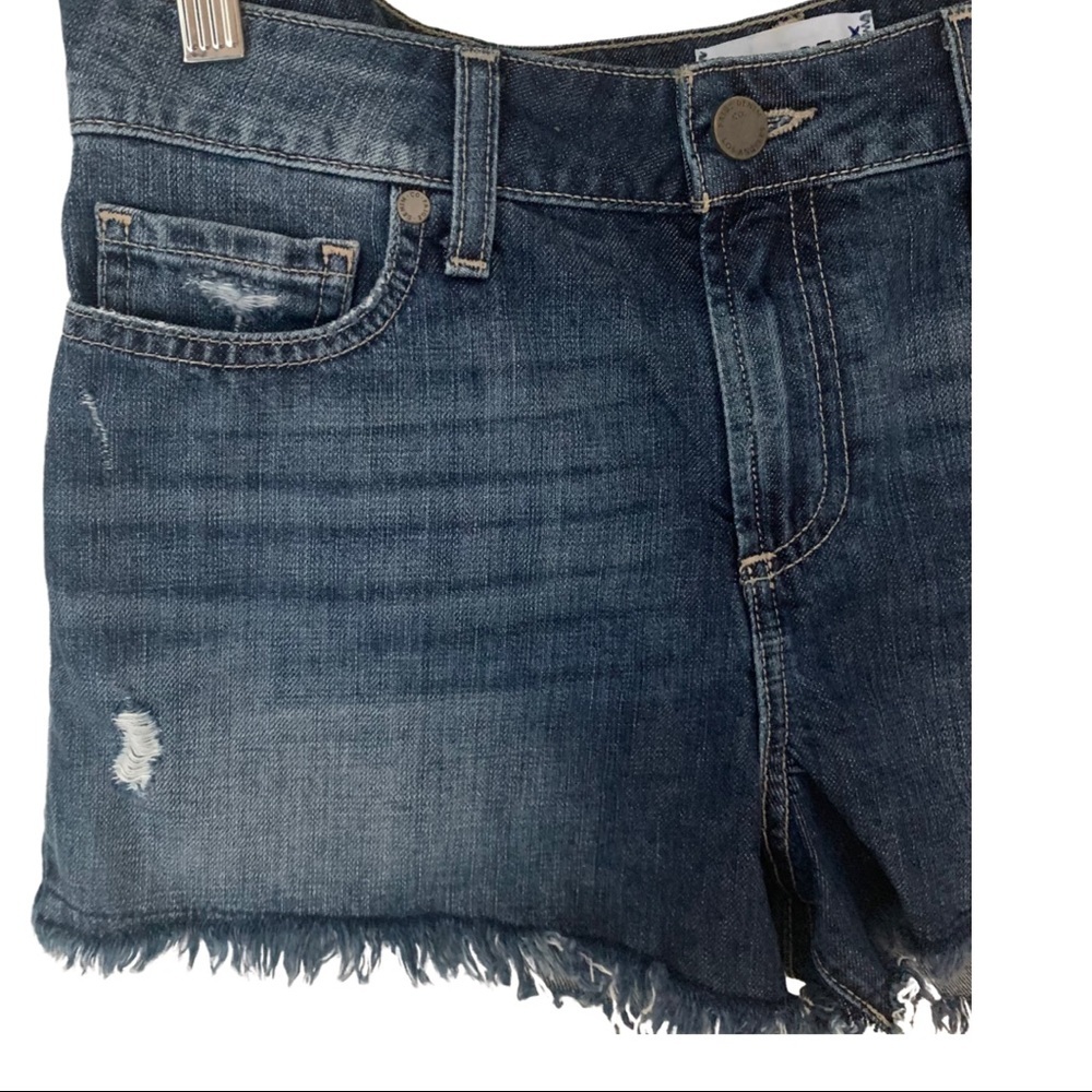 PAIGE Daryn Denim Shorts Izza Destructed Frayed Raw Hem Cut Offs - Picture 11 of 12